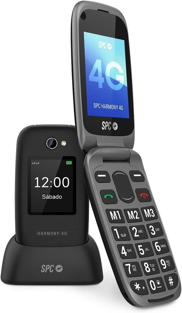 SPC Harmony 4G  - Telefon mobil cu clapa pentru seniori, butoane mari, compatibil cu aparate auditive — 2