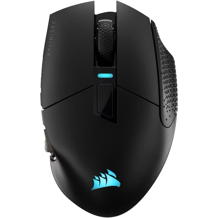 Mouse gaming Corsair Scimitar Elite wireless/bluetooth, acumulator, 26000 DPI, RGB — 1