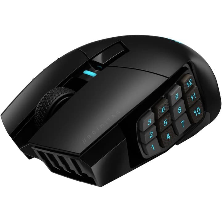 Mouse gaming Corsair Scimitar Elite wireless/bluetooth, acumulator, 26000 DPI, RGB — 3