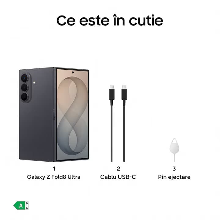 Telefon mobil Samsung Galaxy Z Fold8 Ultra, 12GB RAM, 256GB, 5G, Graphite — 4