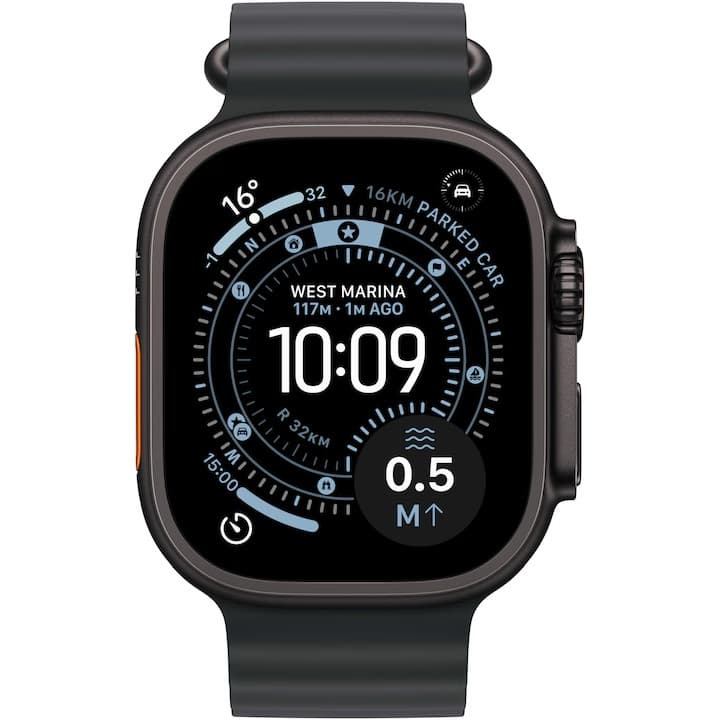 Apple Watch Ultra 3, GPS + Cellular, Carcasa Black Titanium 49mm, Black Ocean Band — 2