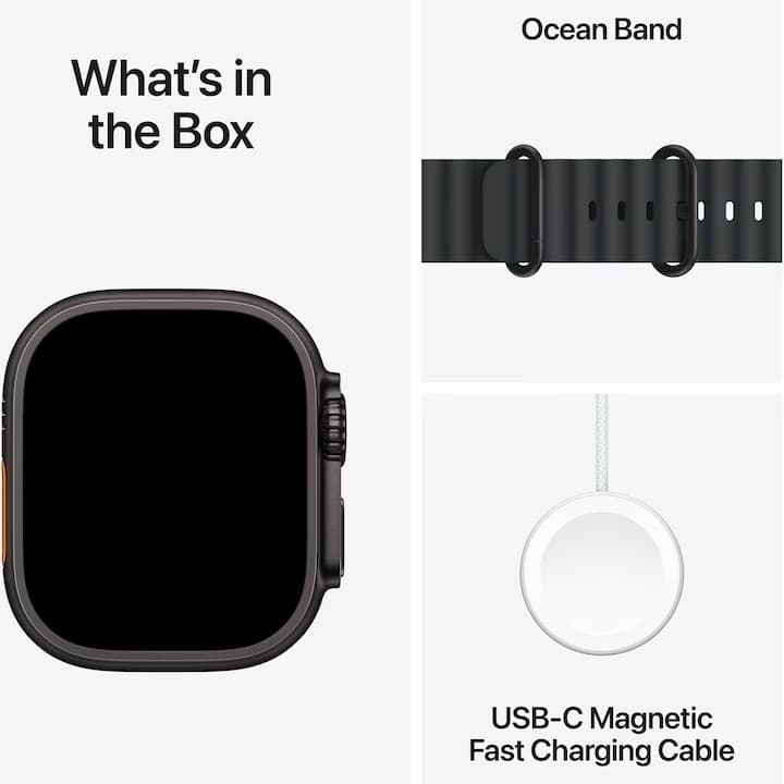 Apple Watch Ultra 3, GPS + Cellular, Carcasa Black Titanium 49mm, Black Ocean Band — 5