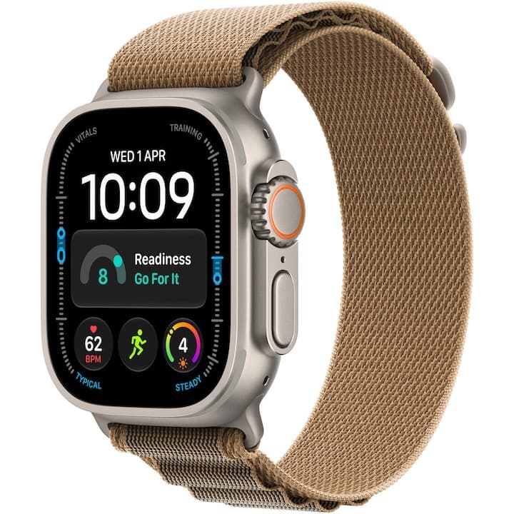Apple Watch Ultra 4, GPS + Cellular, Carcasa Natural Titanium 49mm, Desert Alpine Loop - L — 1