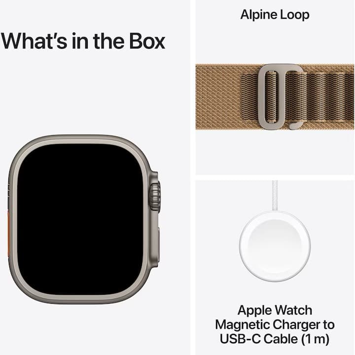 Apple Watch Ultra 4, GPS + Cellular, Carcasa Natural Titanium 49mm, Desert Alpine Loop - L — 4