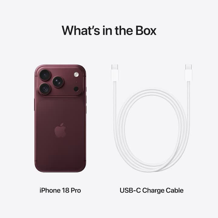 Telefon mobil Apple iPhone 18 Pro, 512GB, 5G, Burgundy — 3