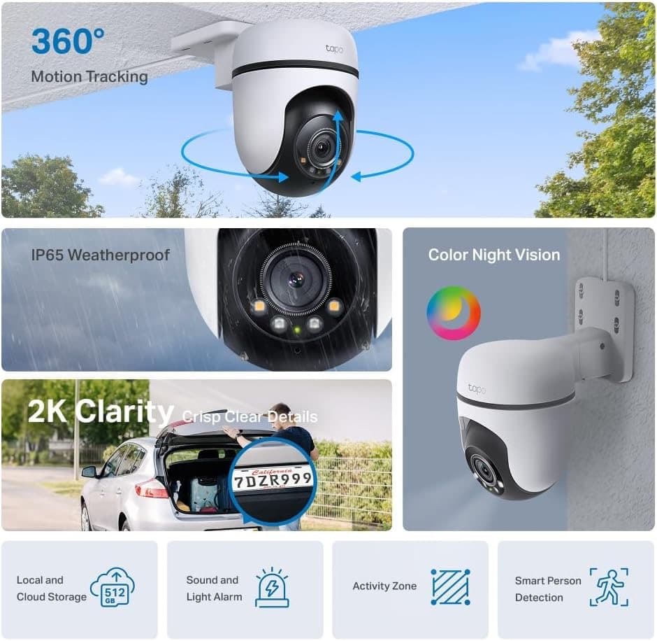 Camera Exterior Tapo C510W (2-Pack) 360° WiFi — 4