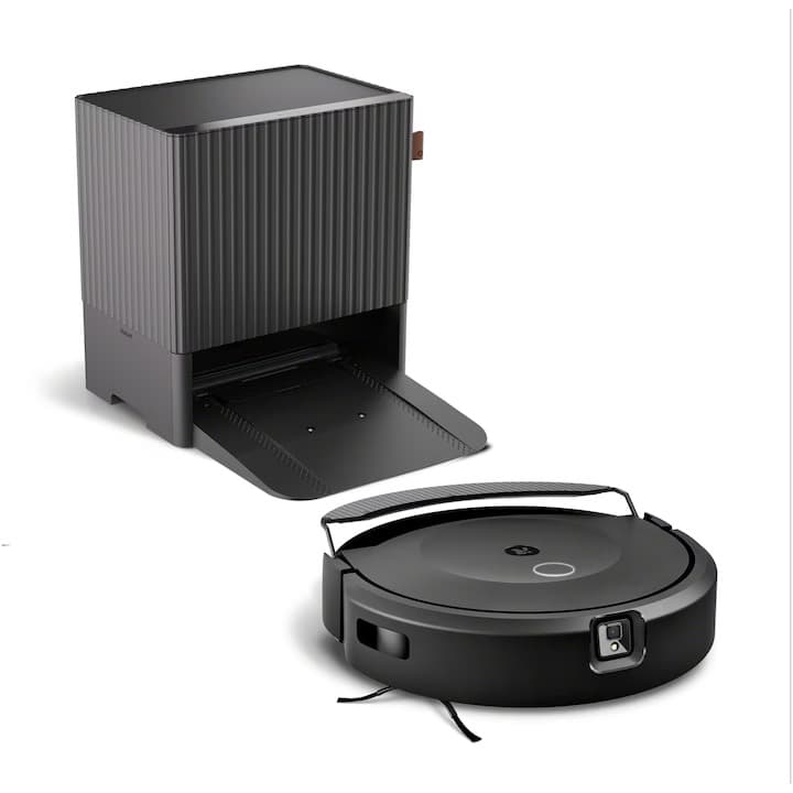 Robot de aspirare cu mop iRobot Roomba Combo 10 Max X085840, statie auto umplere lichid curatare si golire automata, mop extensibil si retractabil, camera frontala