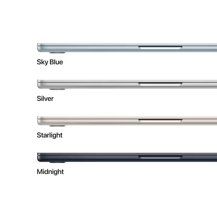 Laptop Apple MacBook Air 15'' cu procesor Apple M5, 10 nuclee CPU, 10 nuclee GPU, 24GB RAM, 1TB SSD, Midnight, Tastatura Layout Germania — 3