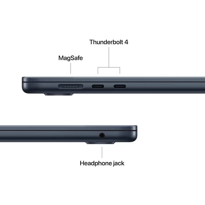 Laptop Apple MacBook Air 15'' cu procesor Apple M5, 10 nuclee CPU, 10 nuclee GPU, 24GB RAM, 1TB SSD, Midnight, Tastatura Layout Germania — 7