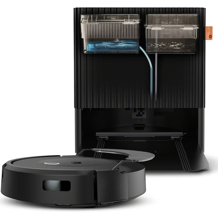 Robot de aspirare cu mop iRobot Roomba Combo 10 Max X085840, statie auto umplere lichid curatare si golire automata, mop extensibil si retractabil, camera frontala — 4