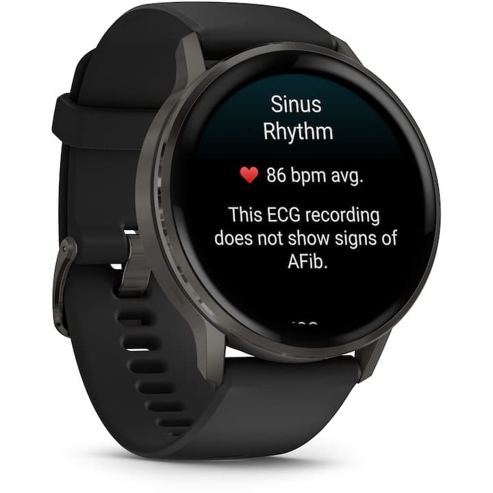 Smartwatch Garmin Venu 4, 45mm, AMOLED, GPS, Wi-Fi, Android/iOS, silicon, Slate/Black — 8