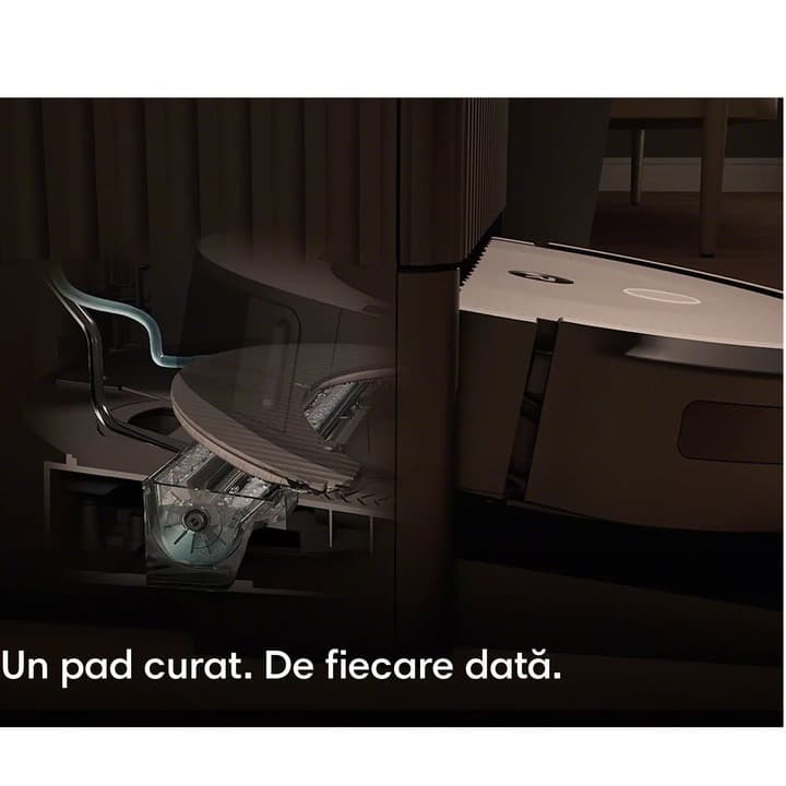 Robot de aspirare cu mop iRobot Roomba Combo 10 Max X085840, statie auto umplere lichid curatare si golire automata, mop extensibil si retractabil, camera frontala — 8