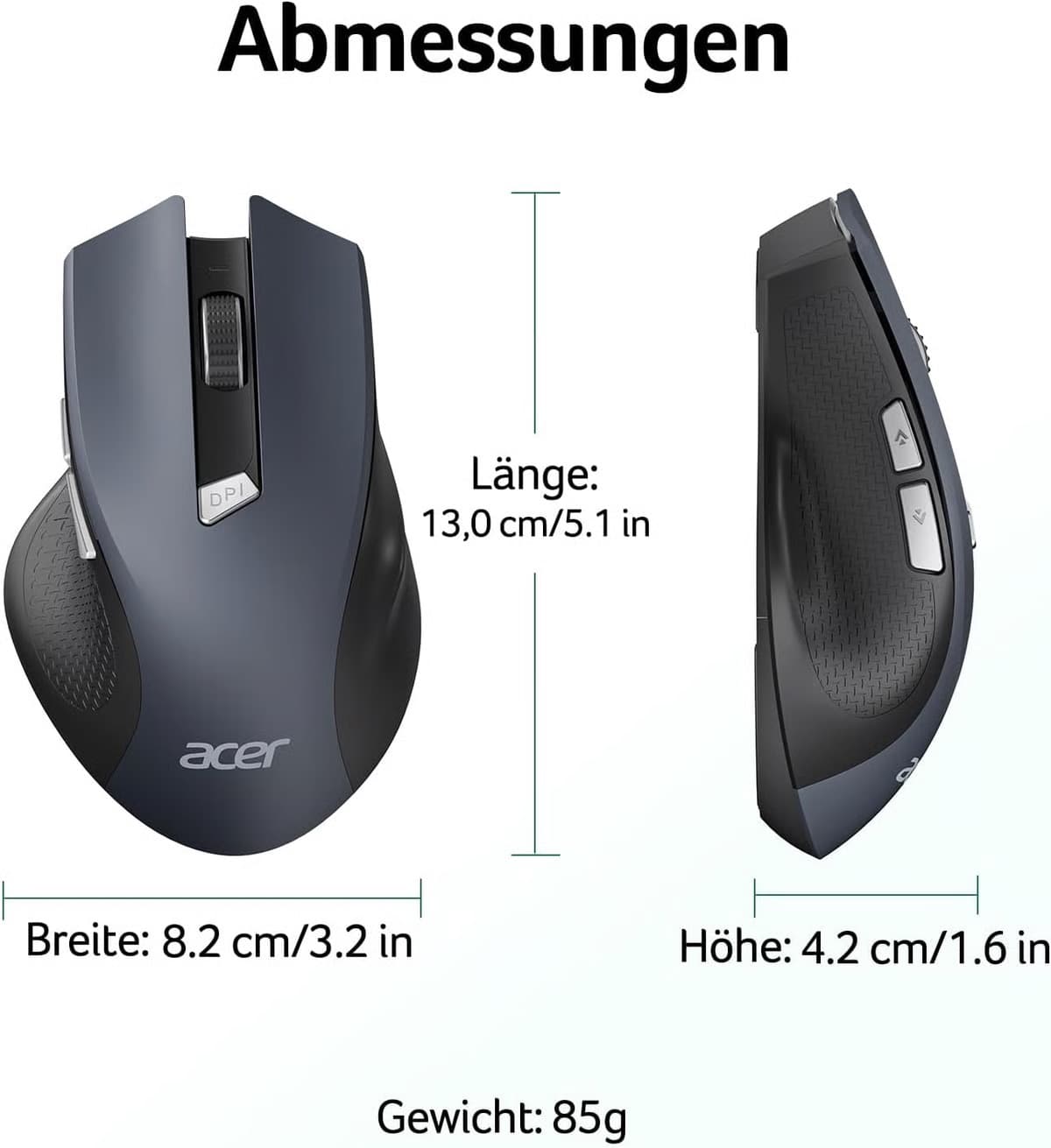 Mouse wireless Acer OMR266, 1600 DPI — 6