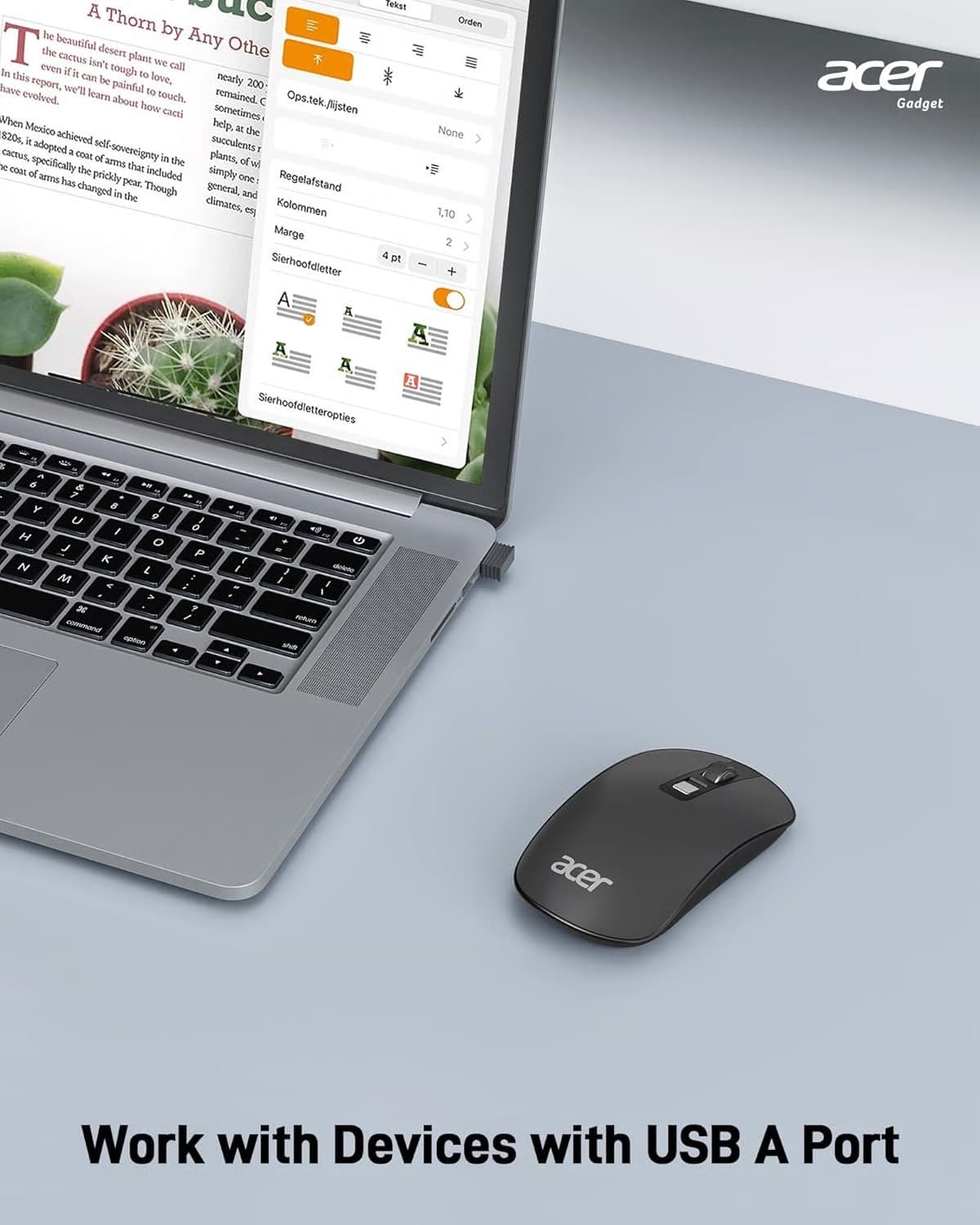 Mouse wireless ultra-subțire Acer OMR242 — 5