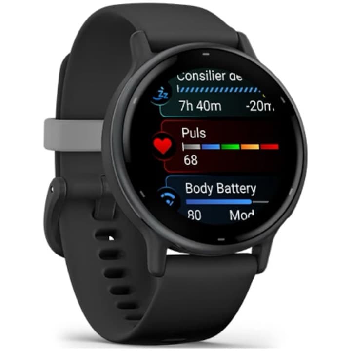 Smartwatch Garmin vivoactive 5, 42mm, GPS, Wi-Fi, Android/iOS, curea silicon, Slate/Black — 3