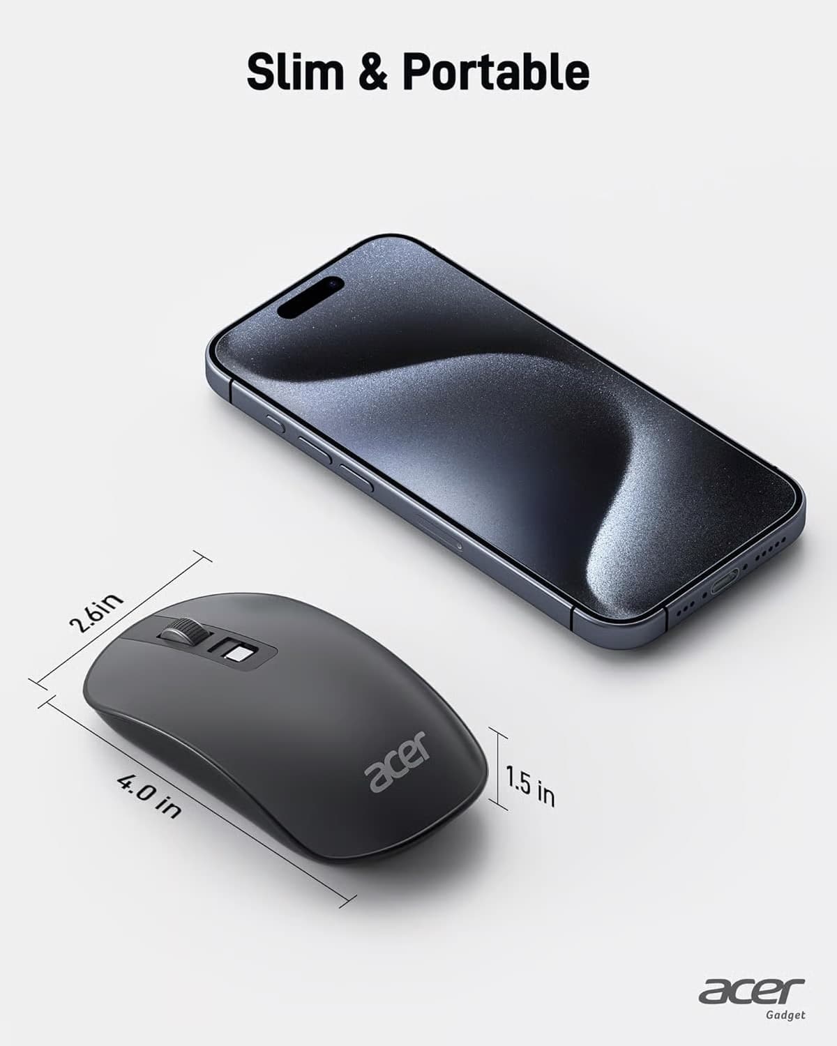Mouse wireless ultra-subțire Acer OMR242 — 7