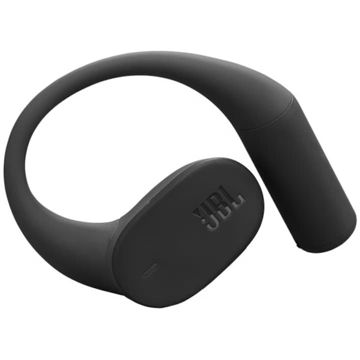 Casti Open-Ear JBL Sense Lite, True Wireless, Bluetooth, 4 microfoane, Multipoint, Autonomie 32 ore, IP54, Negru — 4