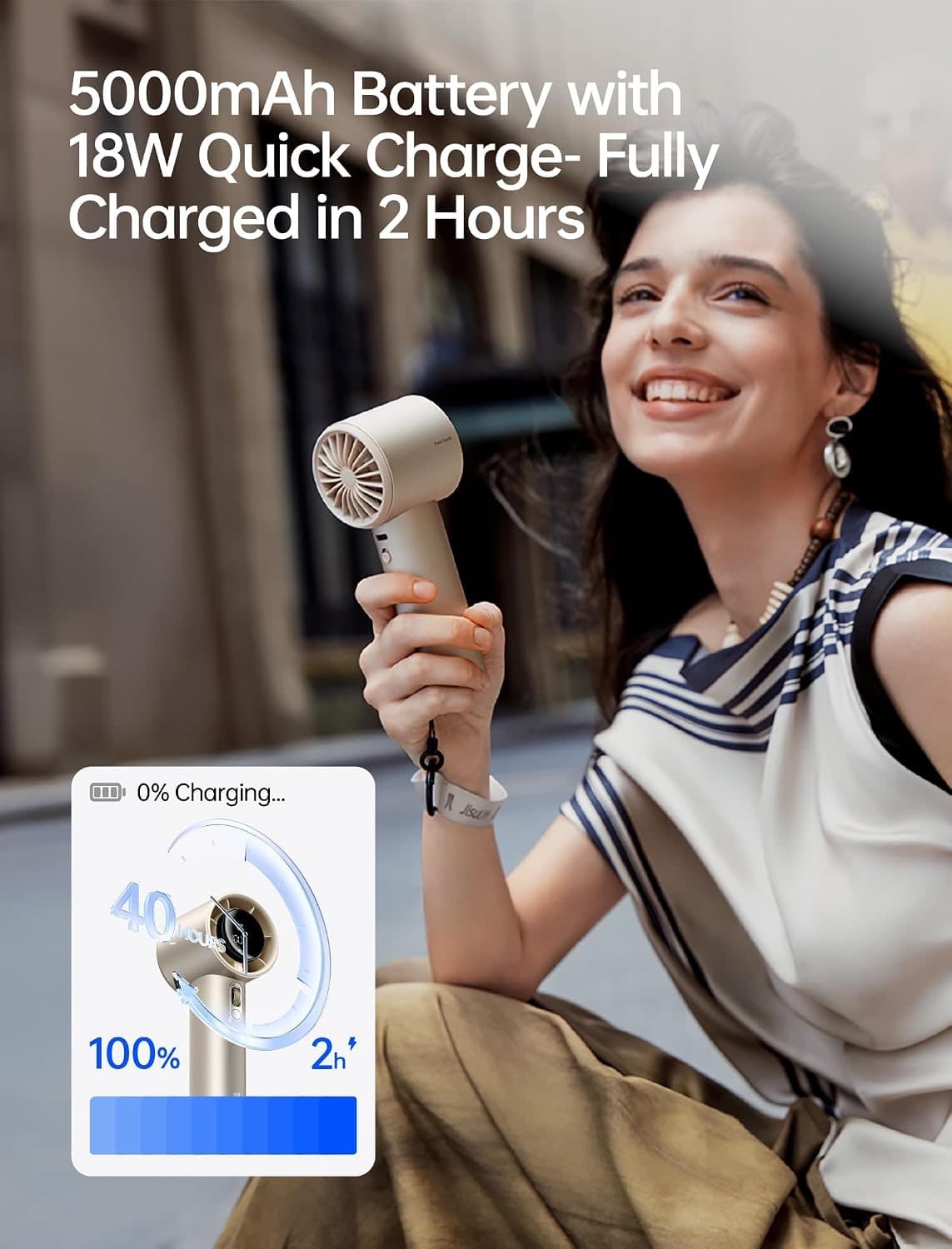 JisuLife Portable Fan - Mini Ventilator Portabil — 4