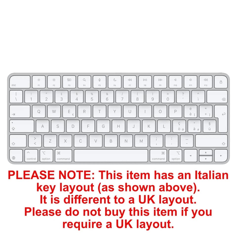Apple Magic Keyboard (USB-C) White, Bluetooth *Italian Layout* — 3