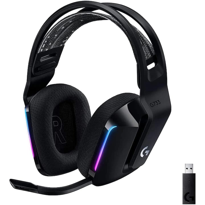 Casti Clips Casti gaming wireless Logitech G733, Black | Onlybestdevice